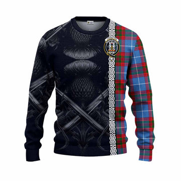 Congilton Tartan Knitted Sweater with Family Crest Cross Sword Thistle Celtic Vibes Unisex - Tartan Vibes Clothing