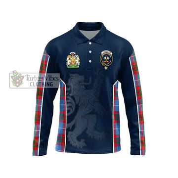Congilton Tartan Long Sleeve Polo Shirt with Family Crest and Lion Rampant Vibes Sport Style Unisex - Tartan Vibes Clothing