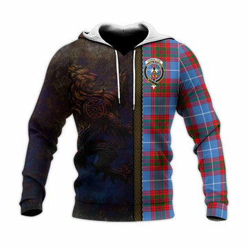 Congilton Tartan Family Crest Knitted Hoodie Alba Gu Brath Be Brave Lion Ancient Style Unisex Knitted Pullover Hoodie - Tartan Vibes Clothing