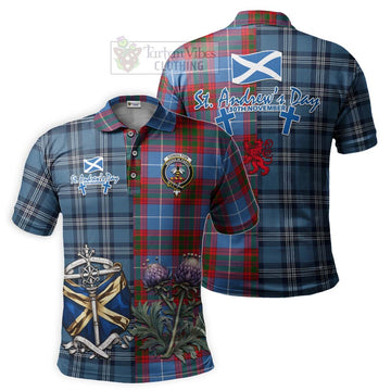 Congilton Tartan Polo Shirt Happy St. Andrew's Day Half Tartan Style Kid - Tartan Vibes Clothing