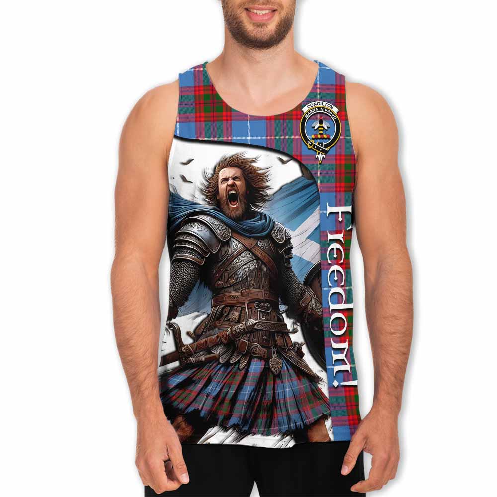 Congilton Crest Tartan Men's Tank Top Inspired by the Freedom of Scottish Warrior Men - Tartan Vibes Clothing