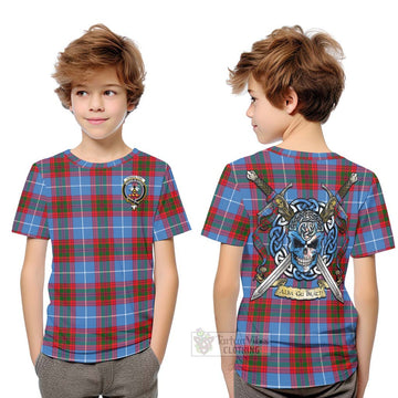 Congilton Tartan Kid T-Shirt with Family Crest Celtic Skull Style Youth XL Size14 - Tartan Vibes Clothing