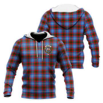 Congilton Tartan Knitted Hoodie with Family Crest