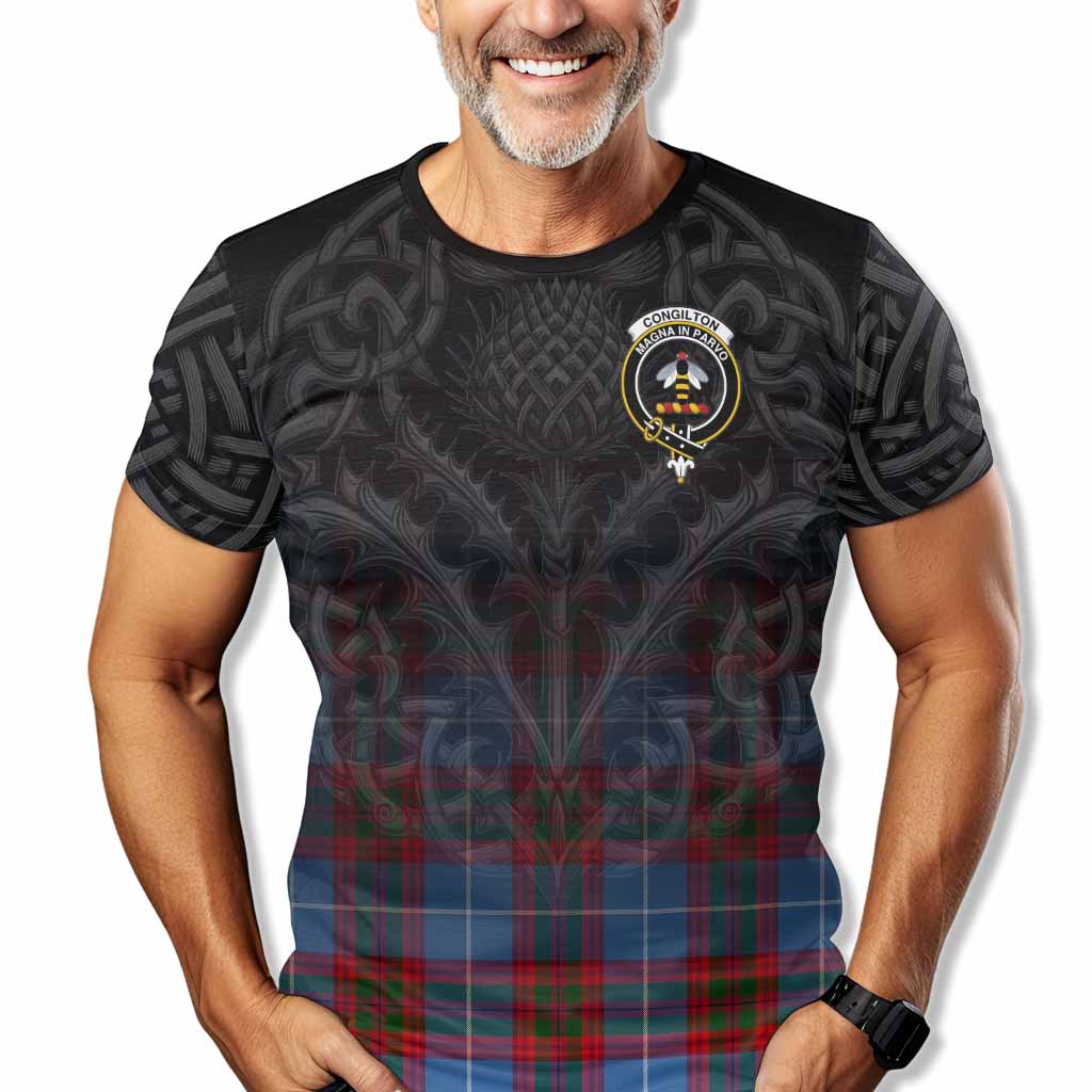 Congilton Tartan T-Shirt with Family Crest Celtic Thistle Vibes Kid's Shirt - Tartan Vibes Clothing
