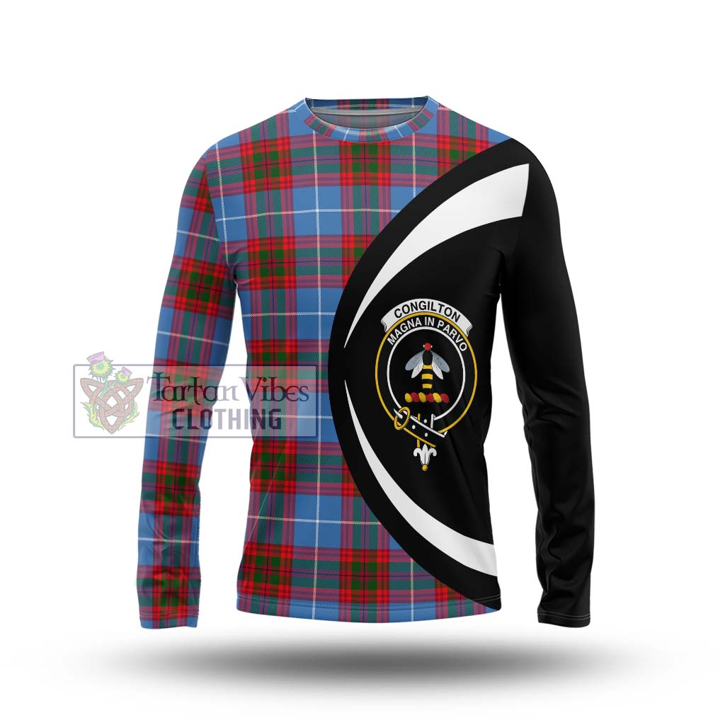 Congilton Tartan Long Sleeve T-Shirt with Family Crest Circle Style Unisex - Tartan Vibes Clothing