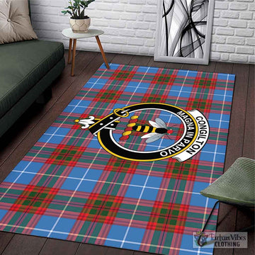 Congilton Tartan Area Rug with Family Crest L 59*86 inch (150x220 cm) - Tartan Vibes Clothing