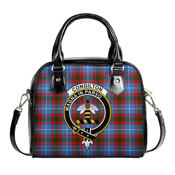 Congilton Tartan Shoulder Handbags with Family Crest
