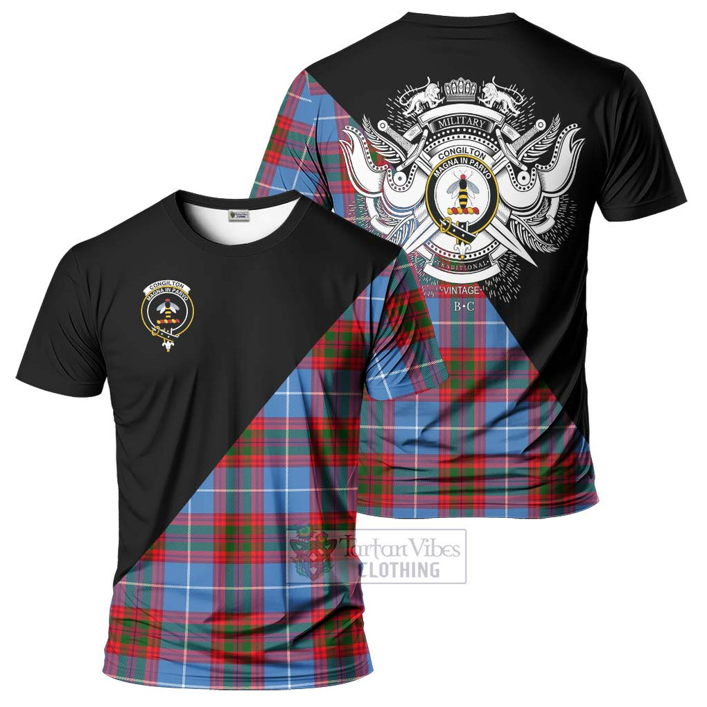 Congilton Tartan T-Shirt with Family Crest and Military Logo Style Kid's Shirt - Tartan Vibes Clothing