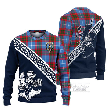Congilton Tartan Ugly Sweater Featuring Thistle and Scotland Map Unisex - Tartan Vibes Clothing
