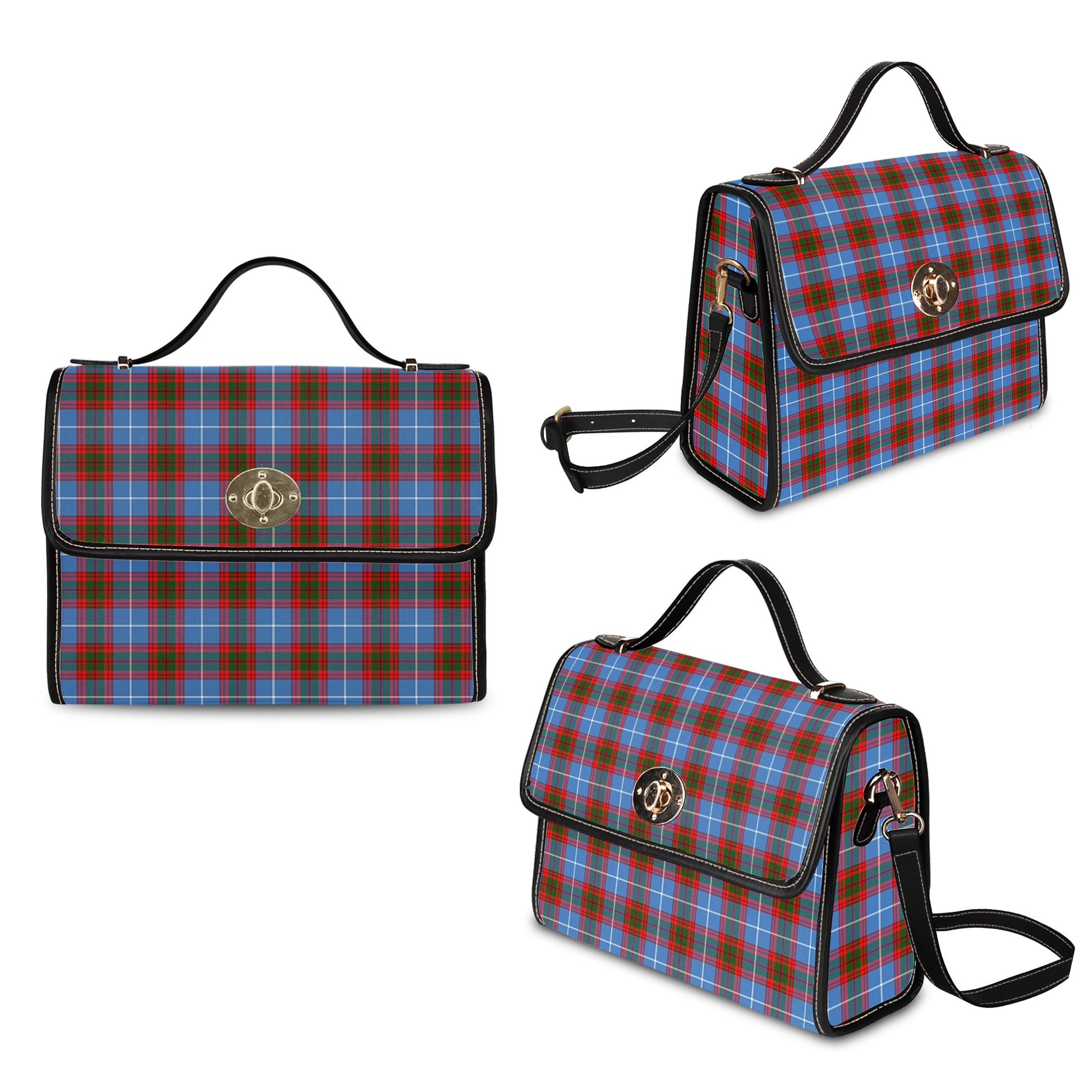 congilton-tartan-leather-strap-waterproof-canvas-bag