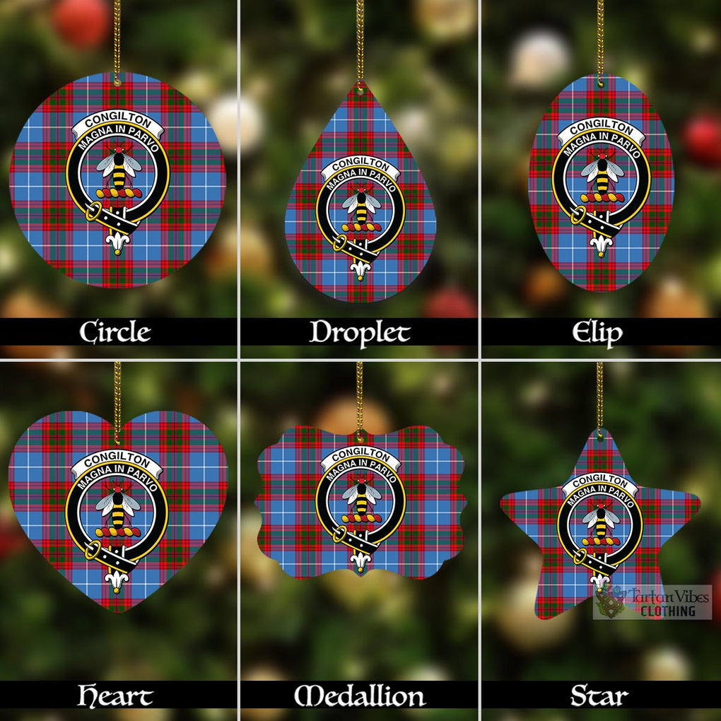 Congilton Tartan Christmas Aluminium Ornament with Family Crest Aluminium - Tartan Vibes Clothing