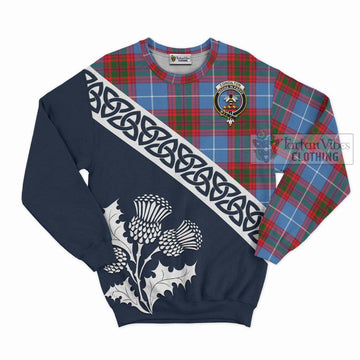Congilton Tartan Sweatshirt Featuring Thistle and Scotland Map Unisex - Tartan Vibes Clothing