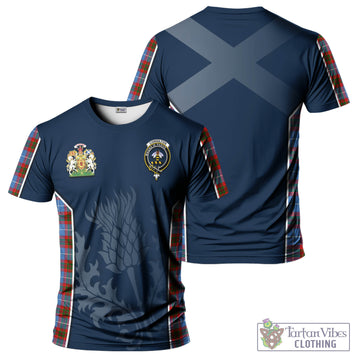 Congilton Tartan T-Shirt with Family Crest and Scottish Thistle Vibes Sport Style