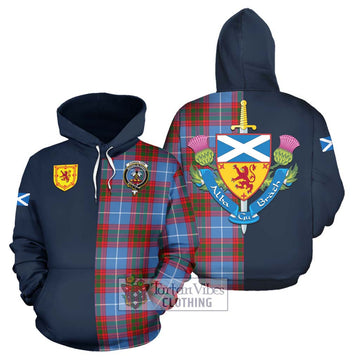 Congilton Tartan Hoodie Alba with Scottish Lion Royal Arm Half Style Zip Hoodie - Tartan Vibes Clothing