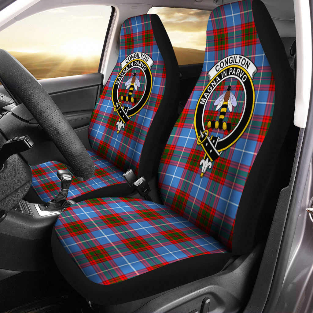 Congilton Tartan Car Seat Cover with Family Crest One Size - Tartan Vibes Clothing