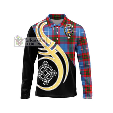 Congilton Tartan Long Sleeve Polo Shirt with Family Crest and Celtic Symbol Style Unisex - Tartan Vibes Clothing
