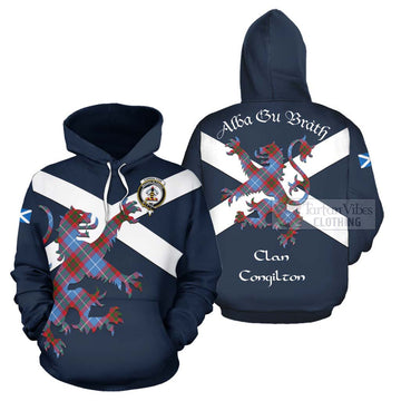 Congilton Tartan Lion Rampant Hoodie Proudly Display Your Heritage with Alba Gu Brath and Clan Name Zip Hoodie - Tartan Vibes Clothing