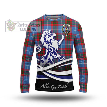 Congilton Tartan Long Sleeve T-Shirt with Alba Gu Brath Regal Lion Emblem Unisex - Tartan Vibes Clothing
