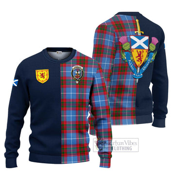 Congilton Tartan Ugly Sweater Alba with Scottish Lion Royal Arm Half Style Unisex - Tartan Vibes Clothing