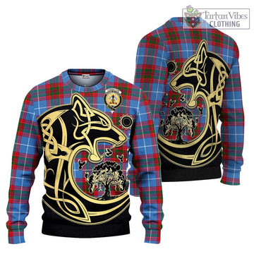 Congilton Tartan Ugly Sweater with Family Crest Celtic Wolf Style Unisex - Tartan Vibes Clothing
