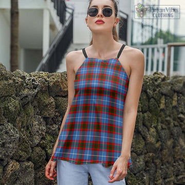 Congilton Tartan Loose Halter Neck Camisole Women - Tartan Vibes Clothing