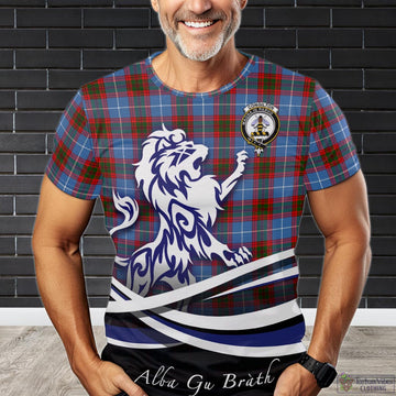 Congilton Tartan T-Shirt with Alba Gu Brath Regal Lion Emblem Kid's Shirt - Tartan Vibes Clothing