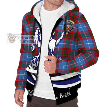 Congilton Tartan Sherpa Hoodie with Alba Gu Brath Regal Lion Emblem Unisex S - Tartan Vibes Clothing