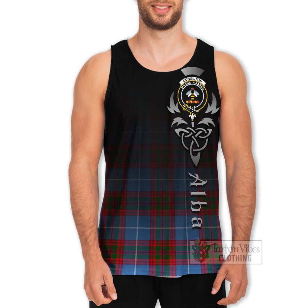 Congilton Tartan Men's Tank Top Featuring Alba Gu Brath Family Crest Celtic Inspired Men - Tartan Vibes Clothing