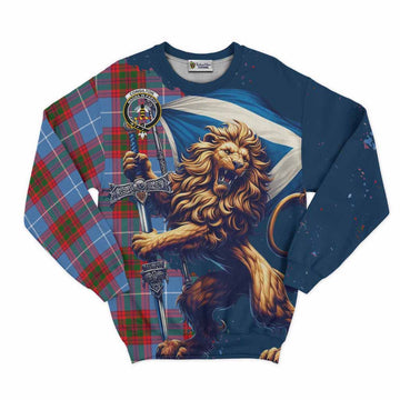 Congilton Tartan Family Crest Sweatshirt with Scottish Majestic Lion Unisex - Tartan Vibes Clothing