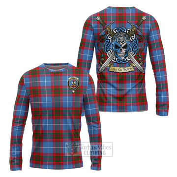 Congilton Tartan Long Sleeve T-Shirt with Family Crest Celtic Skull Style Unisex - Tartan Vibes Clothing