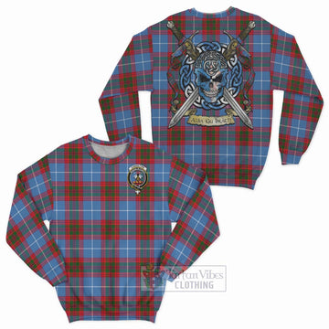 Congilton Tartan Sweatshirt with Family Crest Celtic Skull Style Unisex - Tartan Vibes Clothing