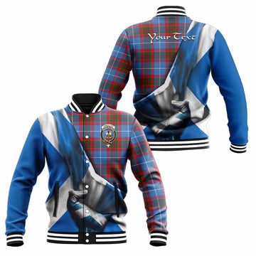 Congilton Tartan Baseball Jacket with Family Crest Scotland Patriotic Style Unisex - Tartan Vibes Clothing