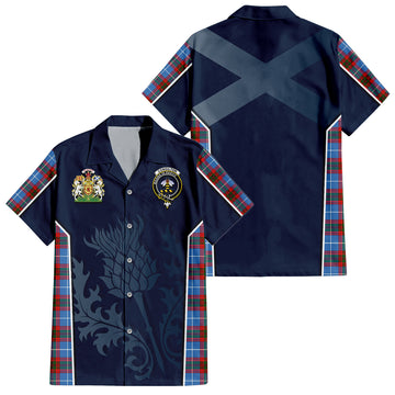 Congilton Tartan Hawaiian Shirt with Family Crest and Scottish Thistle Vibes Sport Style Kid - Tartan Vibes Clothing