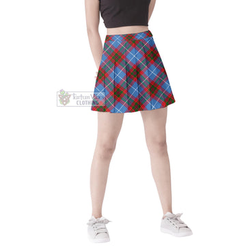 Congilton Tartan Women's Plated Mini Skirt