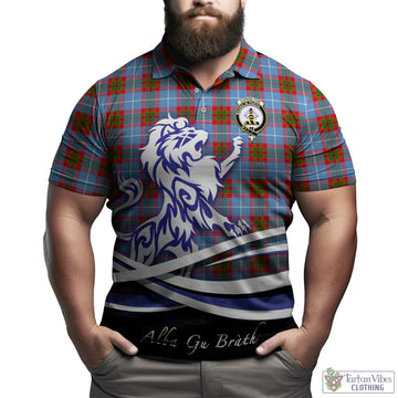 Congilton Tartan Polo Shirt with Alba Gu Brath Regal Lion Emblem