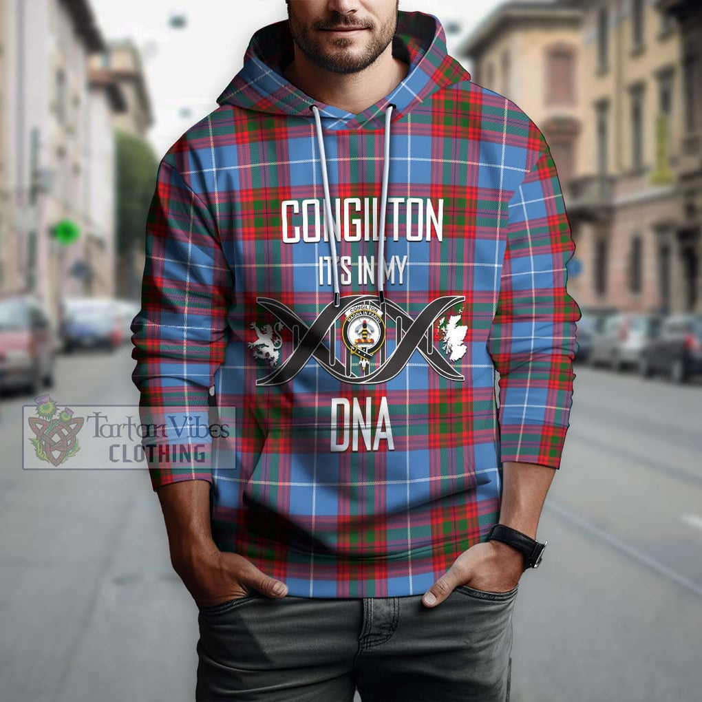 Congilton Tartan Hoodie with Family Crest DNA In Me Style Pullover Hoodie - Tartan Vibes Clothing