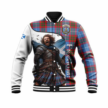 Tartan Vibes Clothing Congilton Crest Tartan Baseball Jacket Inspired by the Freedom of Scottish Warrior