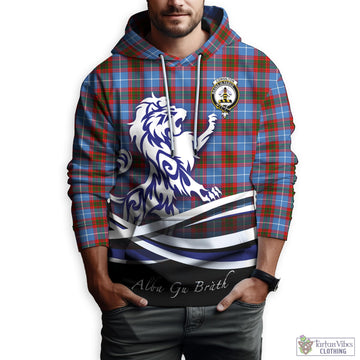 Congilton Tartan Hoodie with Alba Gu Brath Regal Lion Emblem Zip Hoodie - Tartan Vibes Clothing