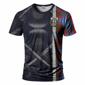 Congilton Tartan T-Shirt with Family Crest Cross Sword Thistle Celtic Vibes Kid's Shirt - Tartan Vibes Clothing