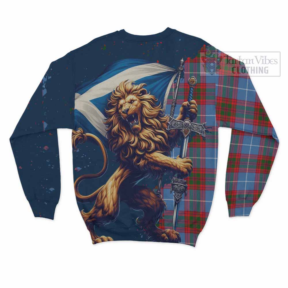 Congilton Tartan Family Crest Sweatshirt with Scottish Majestic Lion - Tartan Vibes Clothing