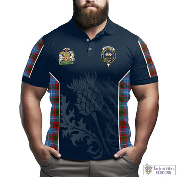 Congilton Tartan Men's Polo Shirt with Family Crest and Scottish Thistle Vibes Sport Style