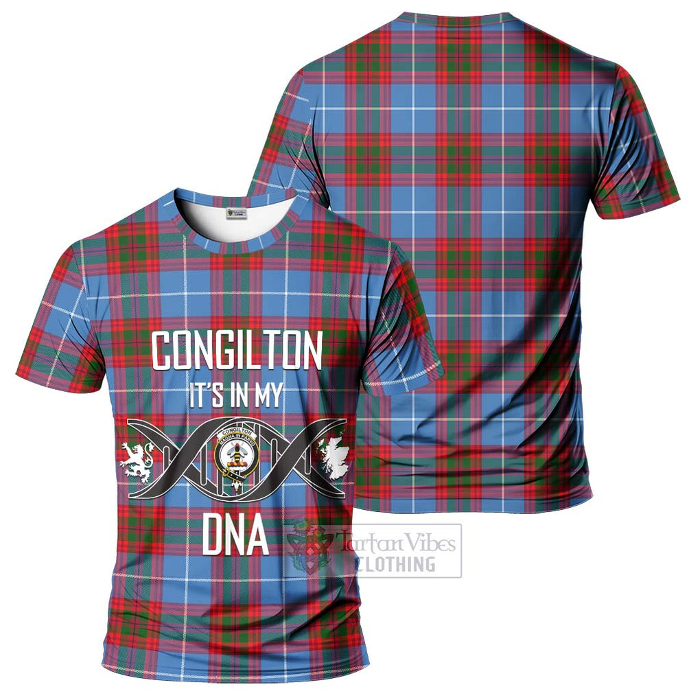 Congilton Tartan T-Shirt with Family Crest DNA In Me Style - Tartan Vibes Clothing