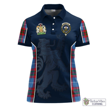 Congilton Tartan Women's Polo Shirt with Family Crest and Lion Rampant Vibes Sport Style - Tartan Vibes Clothing