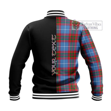 Congilton Tartan Baseball Jacket with Family Crest and Half Of Me Style - Tartan Vibes Clothing