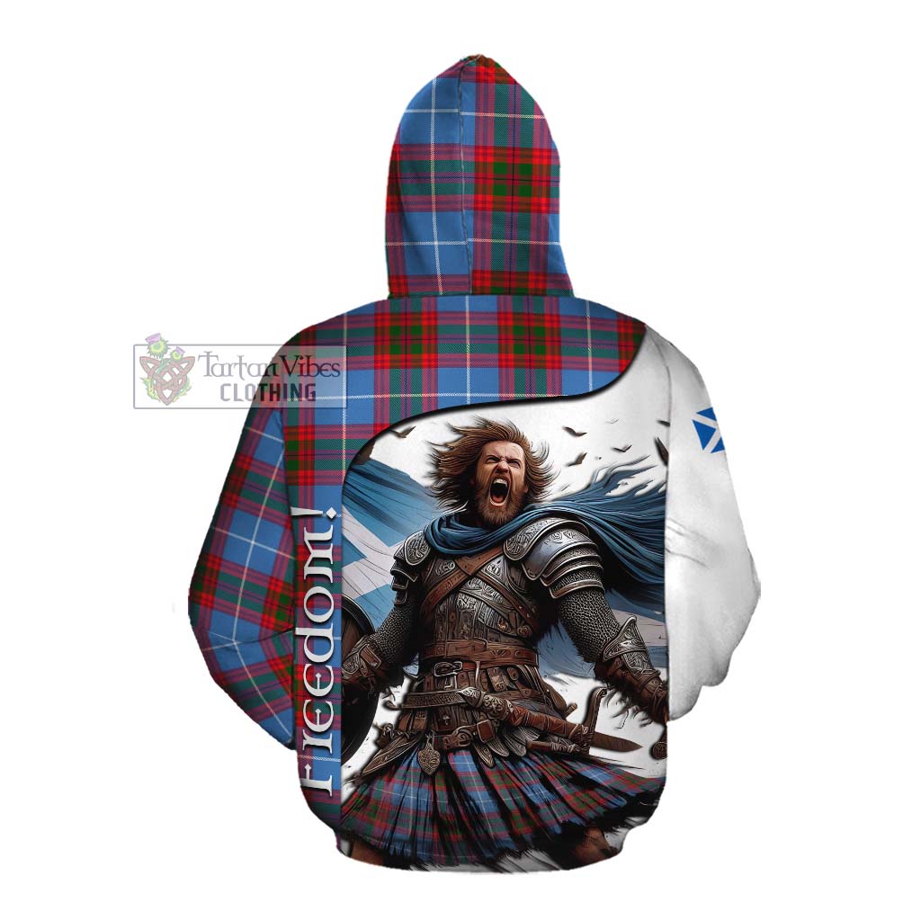Tartan Vibes Clothing Congilton Crest Tartan Cotton Hoodie Inspired by the Freedom of Scottish Warrior