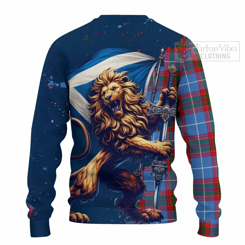 Congilton Tartan Family Crest Knitted Sweater with Scottish Majestic Lion - Tartan Vibes Clothing