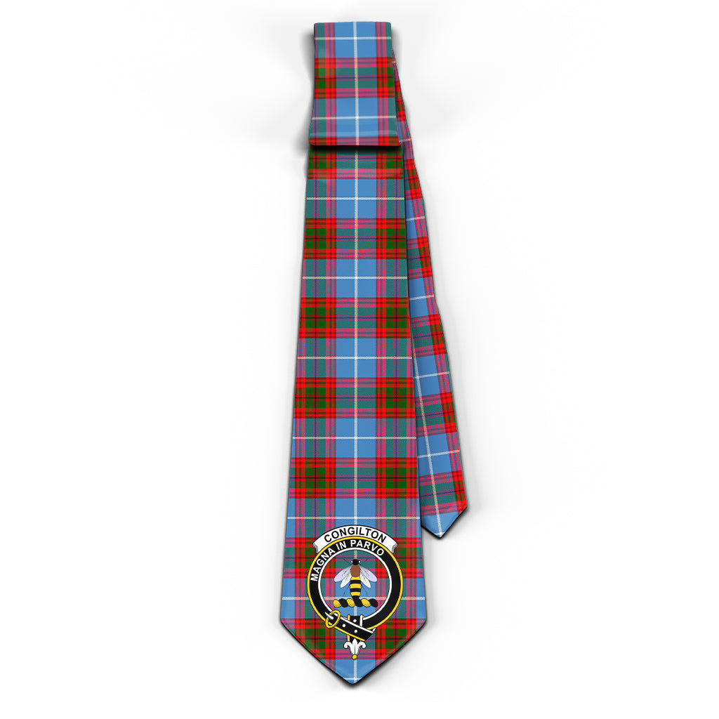 Congilton Tartan Classic Necktie with Family Crest - Tartan Vibes Clothing