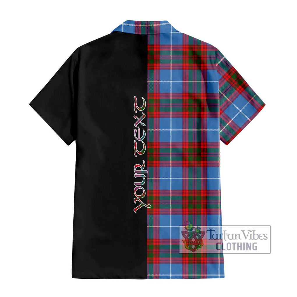 Congilton Tartan Hawaiian Shirt with Family Crest and Half Of Me Style - Tartan Vibes Clothing