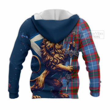 Congilton Tartan Family Crest Knitted Hoodie with Scottish Majestic Lion - Tartan Vibes Clothing