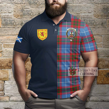 Congilton Tartan Polo Shirt Alba with Scottish Lion Royal Arm Half Style - Tartan Vibes Clothing